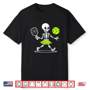 Spooky Halloween Skeleton Pickleball Professional Graphic Shirt