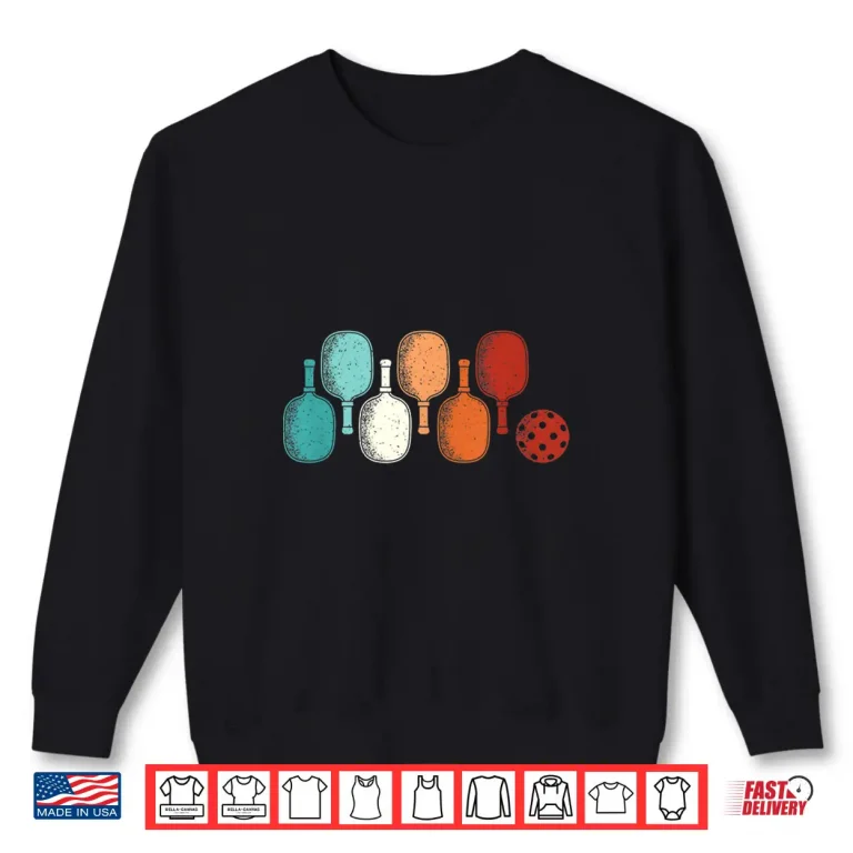 Sweatshirt Retro Paddle Sport Pickleball Professional Lover Vintage Shirt