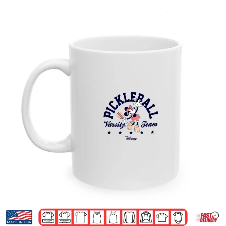 Mug Serve Varsity Team Pickleball Minnie Mouse Athletic Graphic Shirt