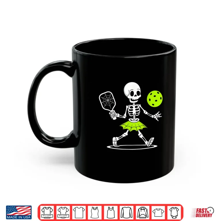 Mug Spooky Halloween Skeleton Pickleball Professional Graphic Shirt