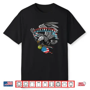 Usa American Flag Eagle Pickleball Player Patriotic Vintage Shirt
