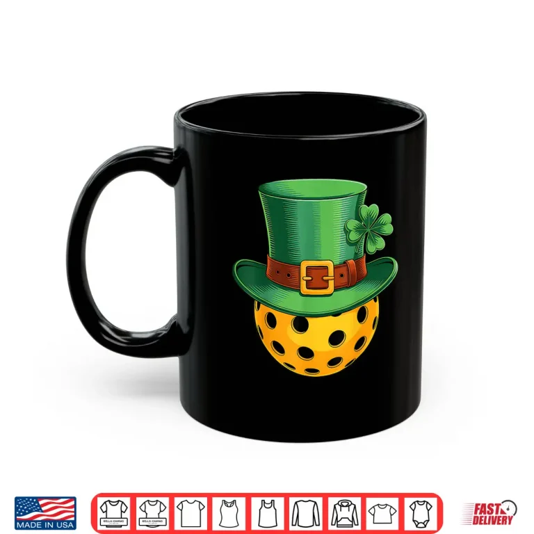 Mug St Patricks Day Irish Shamrock Pickleball Lover Graphic Shirt