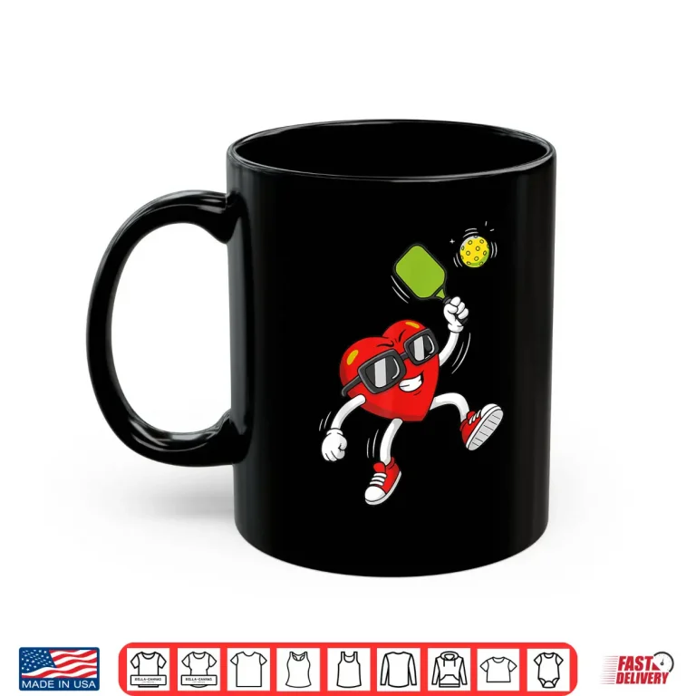 Mug Valentine Cute Love Pickleball Heart Professional Graphic Shirt