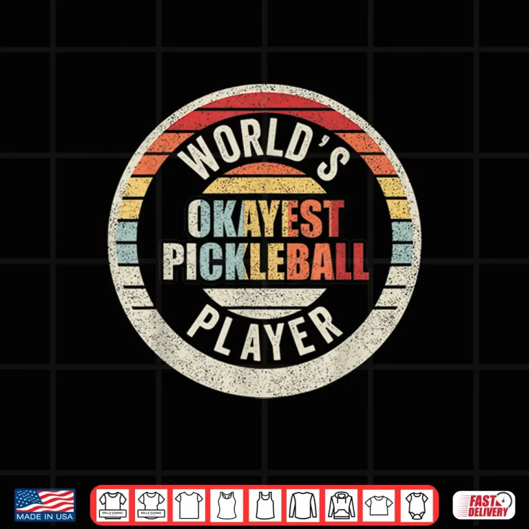 Design Worlds Okayest Player Pickleball Professional Retro Vintage Shirt