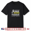 Distressed Jesus Pickleball Player Worship Church Graphic Shirt
