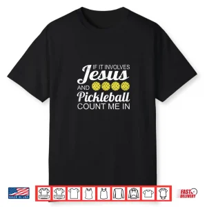 Distressed Jesus Pickleball Player Worship Church Graphic Shirt