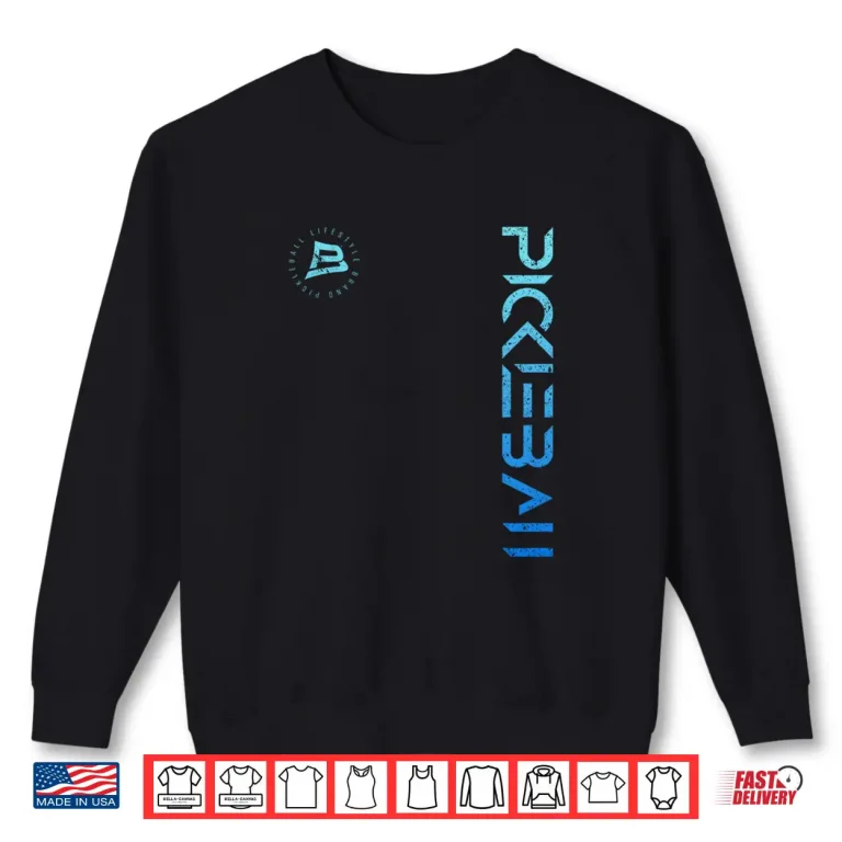 Sweatshirt Distressed Blue Gradient Pickleball Professional Retro Shirt