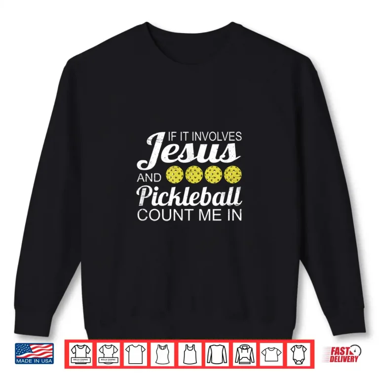 Sweatshirt Distressed Jesus Pickleball Player Worship Church Graphic Shirt