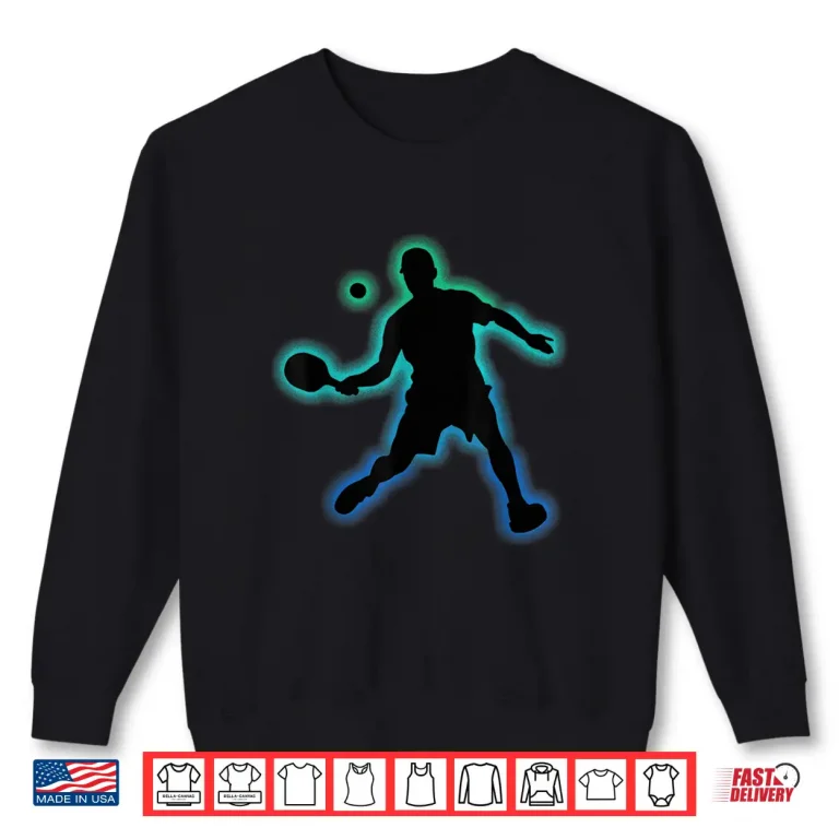 Sweatshirt Glow Cool Graphic Pickleball Player Professional Gift Shirt
