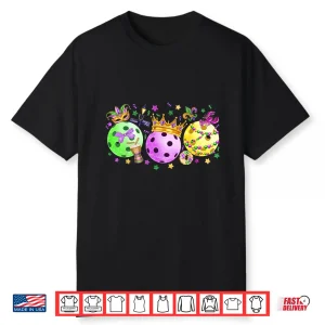 Mardi Gras Beads Pickleball Jester Hat Professional Graphic Shirt