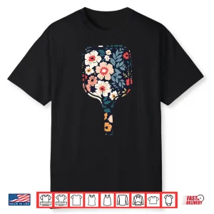 Paddle Flowers Pickleball Racket Professional Graphic Shirt