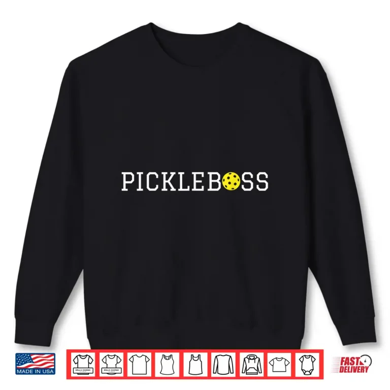 Sweatshirt PICKLEBOSS Pickleball Leader Captain Humor Funny Shirt