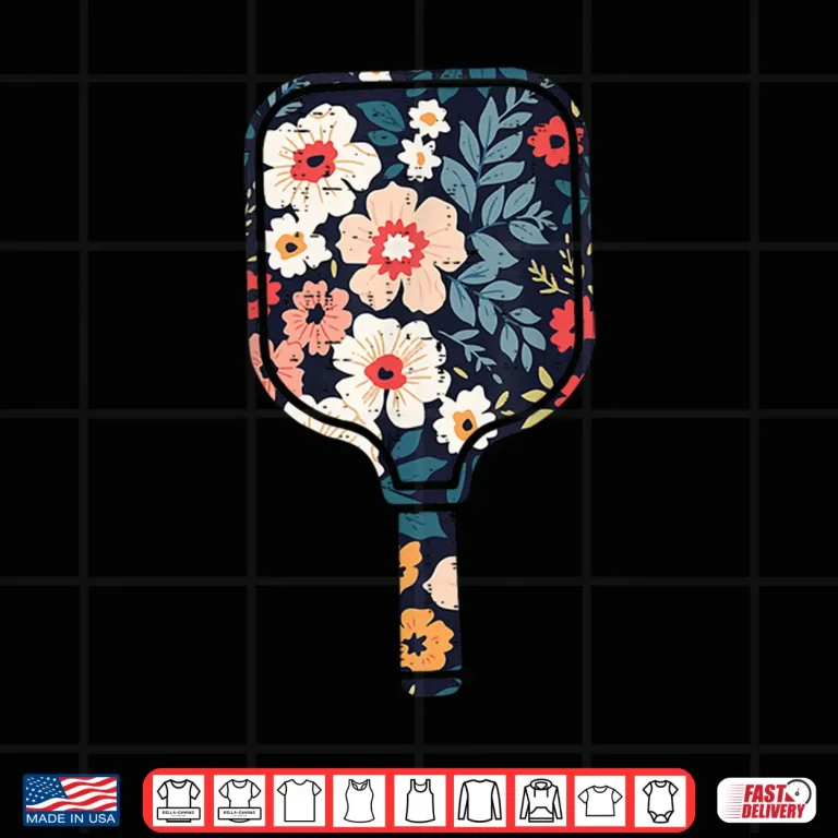 Design Paddle Flowers Pickleball Racket Professional Graphic Shirt