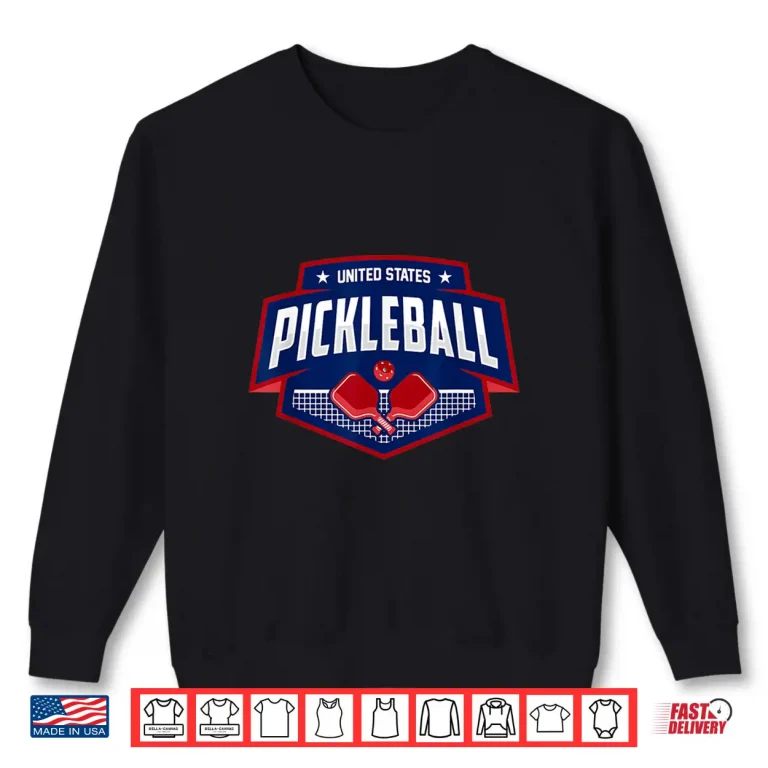 Sweatshirt Support The Team Pickleball USA Flag Patriotic Player Shirt