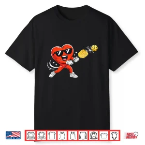 Valentine Heart Sport Pickleball Valentines Day Graphic Shirt