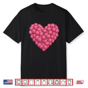 Valentines Day Pickleball Player Sports Fan Graphic Shirt
