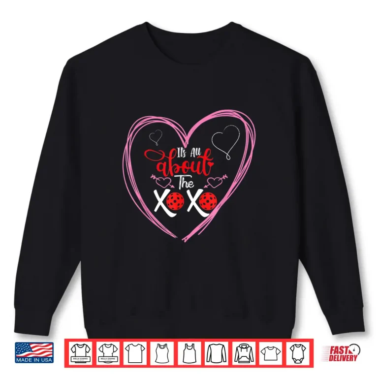 Sweatshirt Valentine Three Pickleball Professional Aesthetic Graphic Shirt