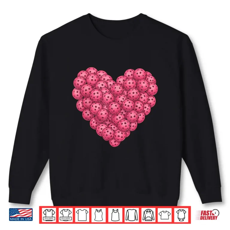 Sweatshirt Valentines Day Pickleball Player Sports Fan Graphic Shirt