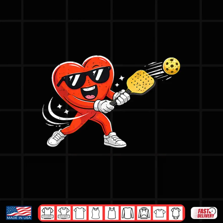 Design Valentine Heart Sport Pickleball Valentines Day Graphic Shirt
