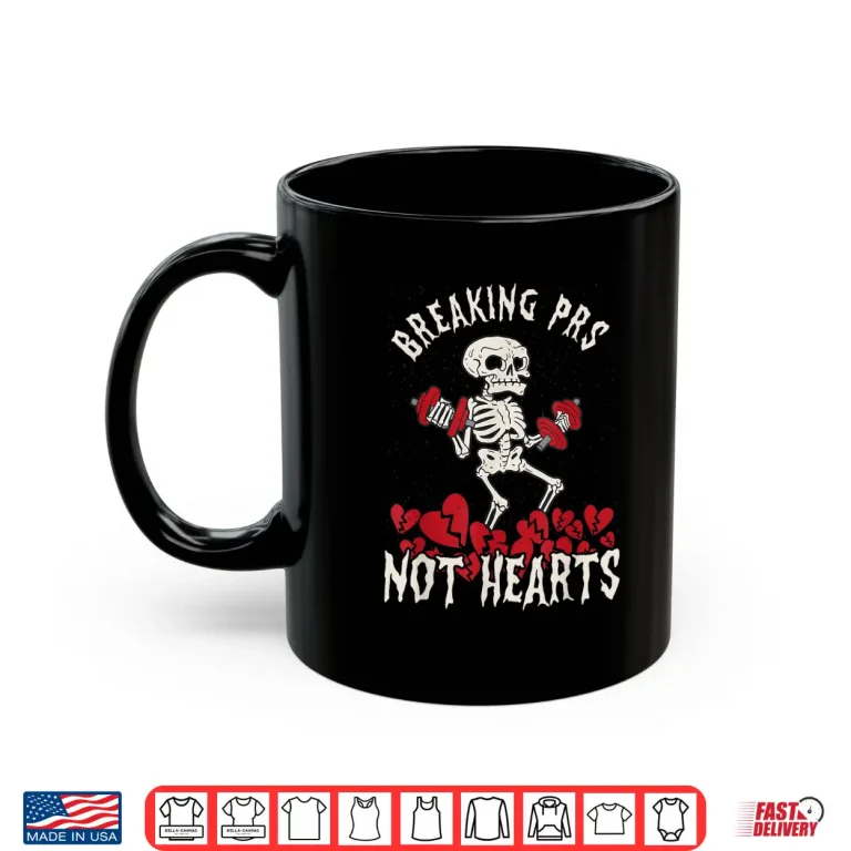 Mug Anti Valentines Day Broken Heart Powerlifting Gym Fitness Shirt
