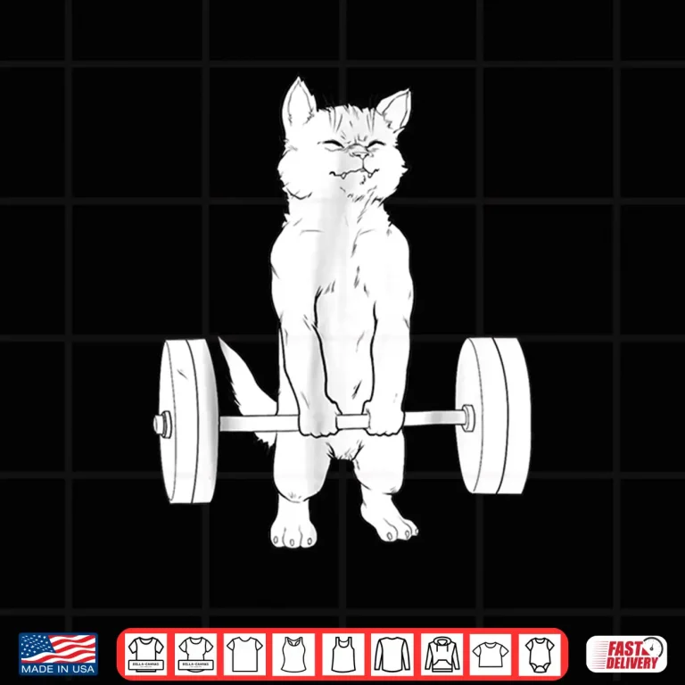 Design Cat Deadlift Powerlifting Professional Athletic Graphic Shirt
