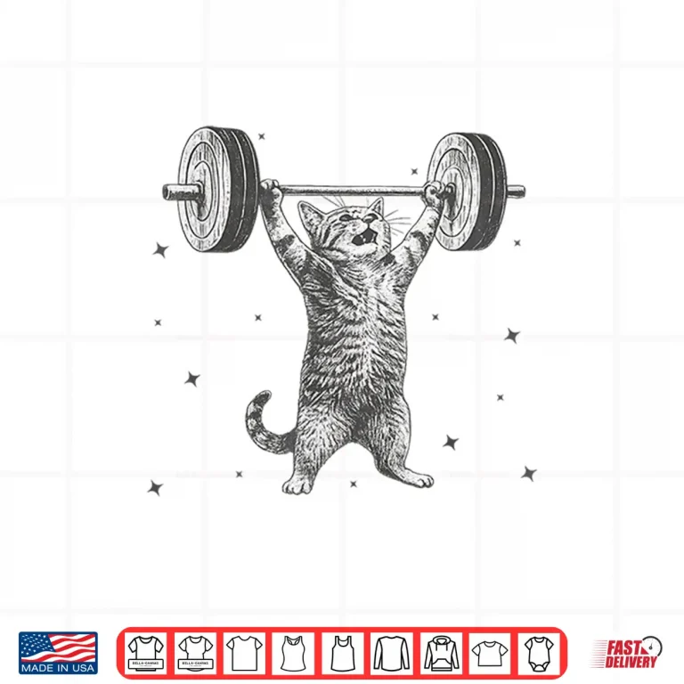 Design Deadlift Cat Meme Cat Workout Gym Cat Weightlifting Humor Funny Shirt