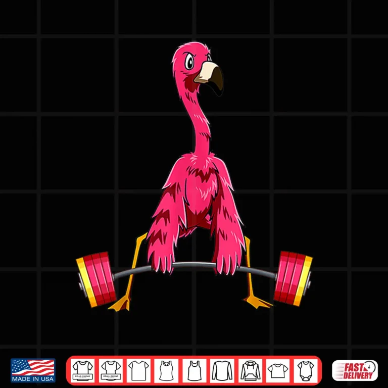 Design Flamingo Powerlifting Weightlifting Deadlifting Humor Funny Shirt