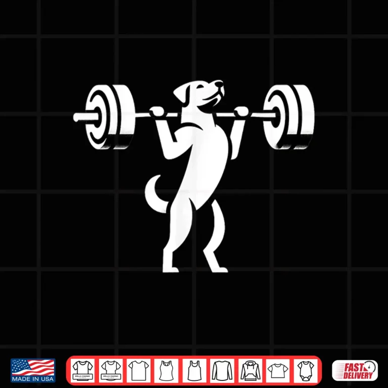 Design Dog Powerlifting Weightlifting Gym Workout Animal Graphic Shirt