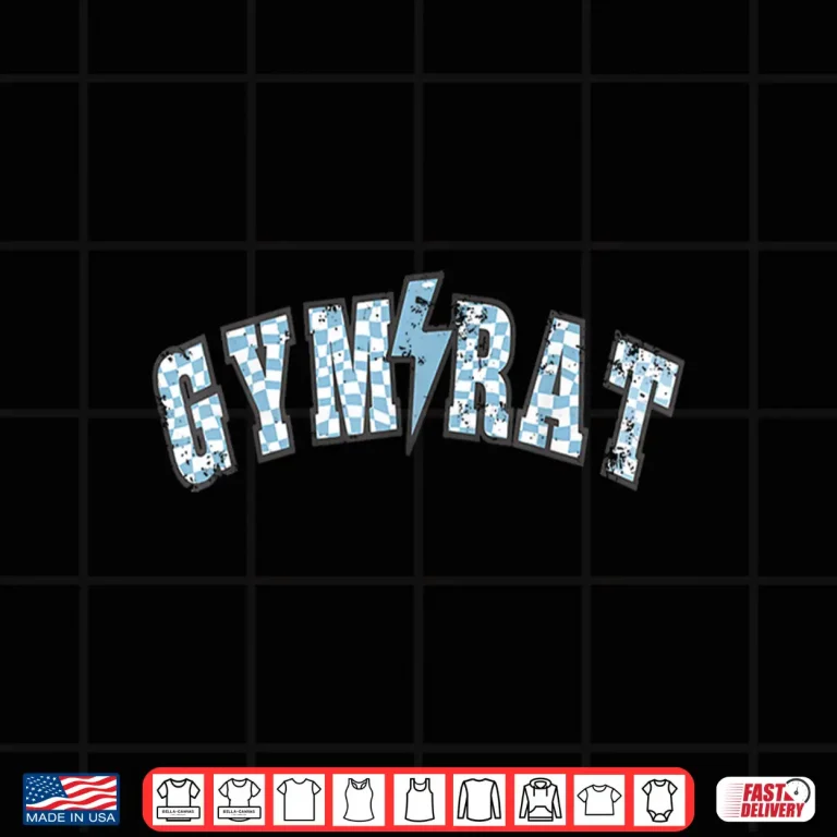 Design Gym Rat Muscle Identity Trendy Checkerboard Weight Lifting Shirt
