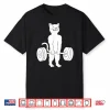 Cat Deadlift Powerlifting Kitty Weightlifting Animal Humor Shirt