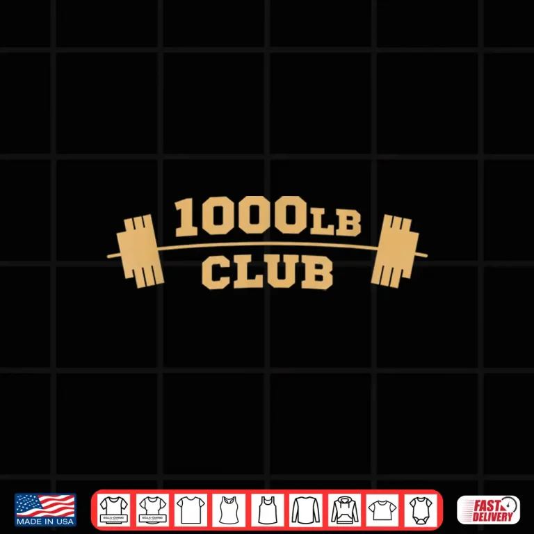 Design One Thousand LB Club Weightlifting Strong Powerlifting Graphic Shirt
