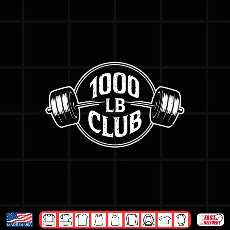 Design One Thousand LB Pound Club Strong Gym Weightlifting Powerlifting Shirt
