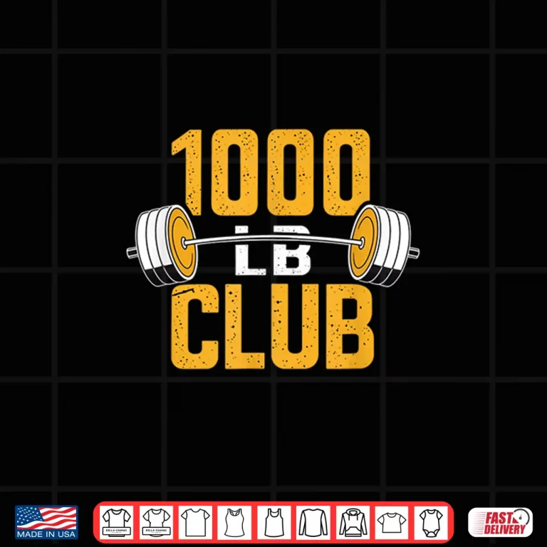 Design One Thousand LB Pound Club Strong Weightlifting Powerlifting Gym Shirt