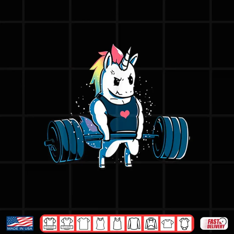 Design Unicorn Powerlifting Weightlifting Deadlifting Gym Humor Shirt