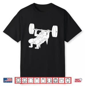 Cat Bench Press Powerlifting Animal Graphic Professional Shirt
