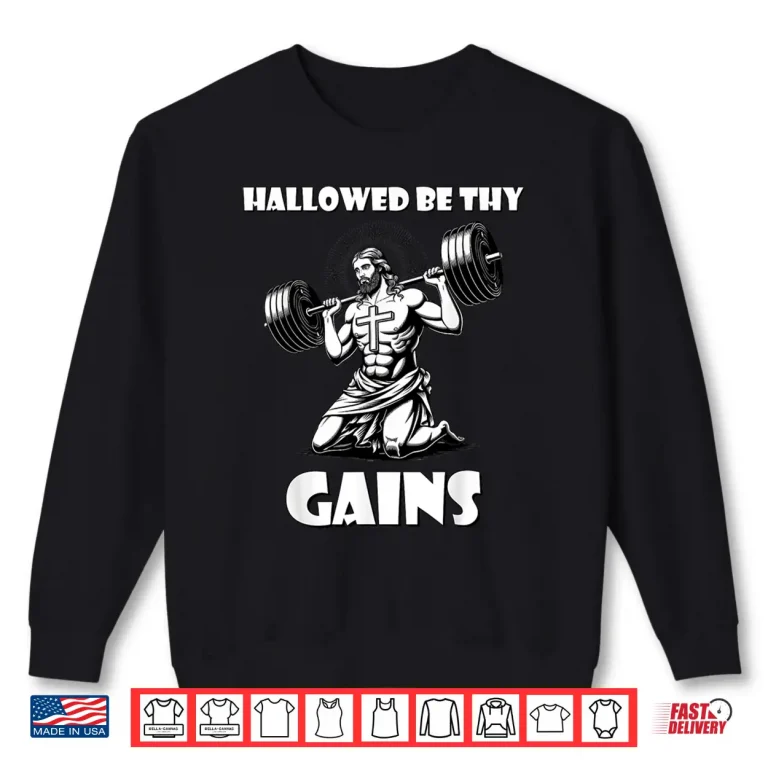 Sweatshirt Bodybuilding Jesus Powerlifting Deadlift Christian Workout Shirt