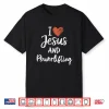 I Love Jesus And Powerlifting Christian Religious Graphic Shirt