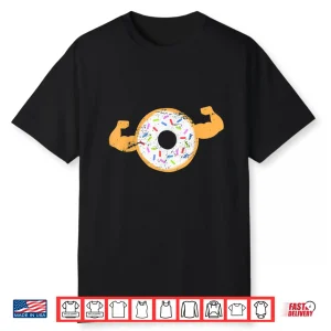 Muscle Donut Powerlifting Professional Graphic Humor Funny Shirt