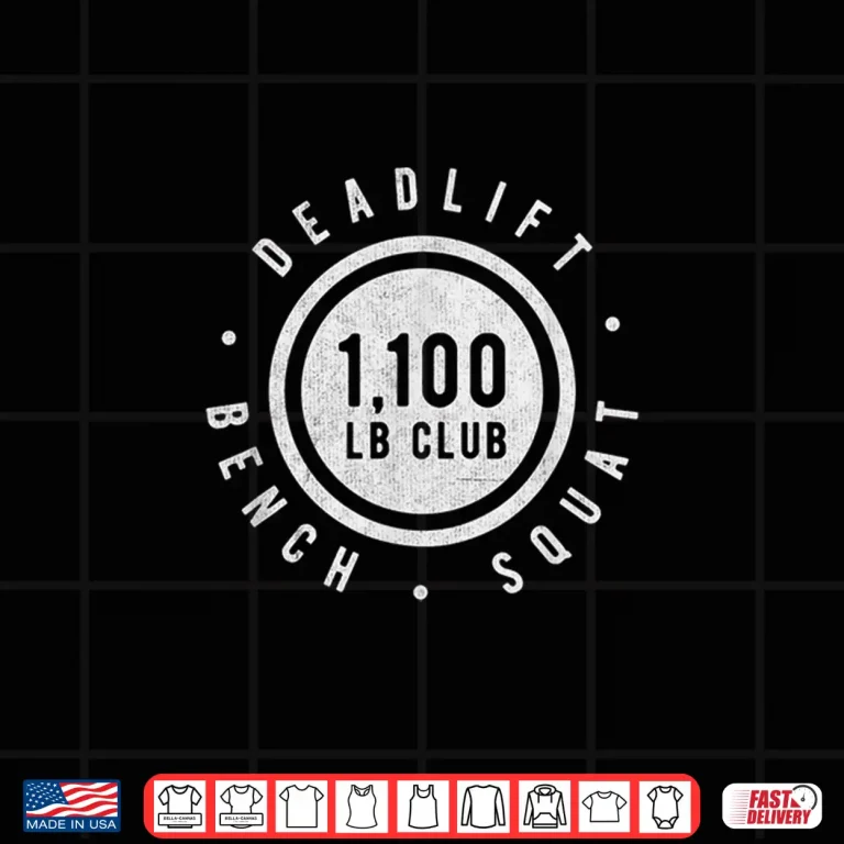 Design One Thousand One Hundred LB Club Powerlifting Barbell Elite Strength Shirt
