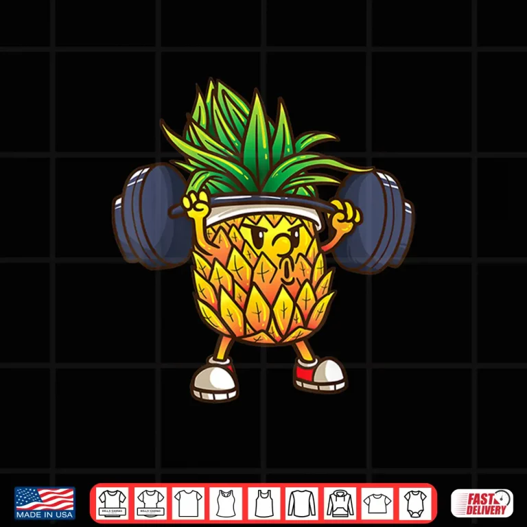 Design Pineapple Powerlifting Weightlifting Gym Workout Humor Funny Shirt