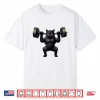 Black Cat Powerlifting Weightlifting Gym Workout Animal Shirt