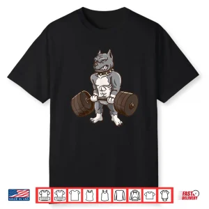 Pitbull Powerlifting Weightlifting Dog Lovers Professional Shirt