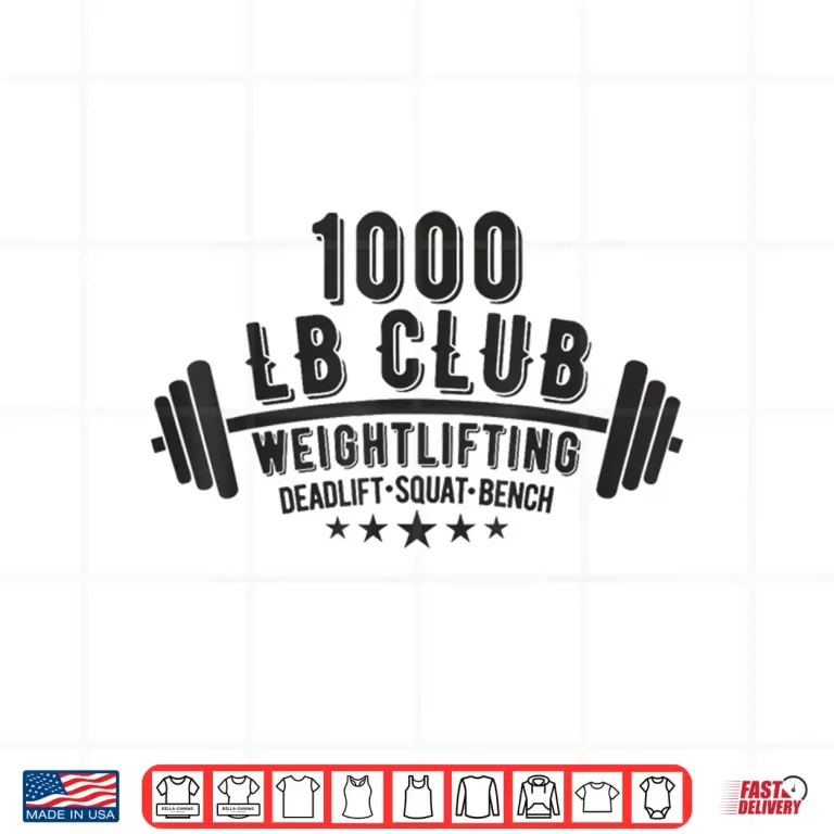 Design One Thousand LB Club Powerlifting Gym Workout Fitness Product Shirt