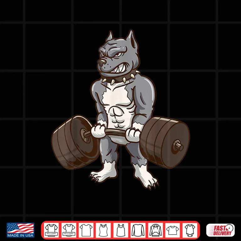 Design Pitbull Powerlifting Weightlifting Dog Lovers Professional Shirt