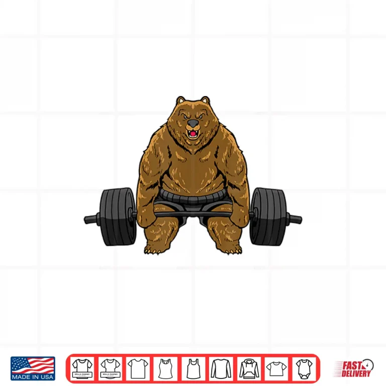 Design Powerlifter Weightlifting Barbell Deadlift Bear Powerlifting Shirt