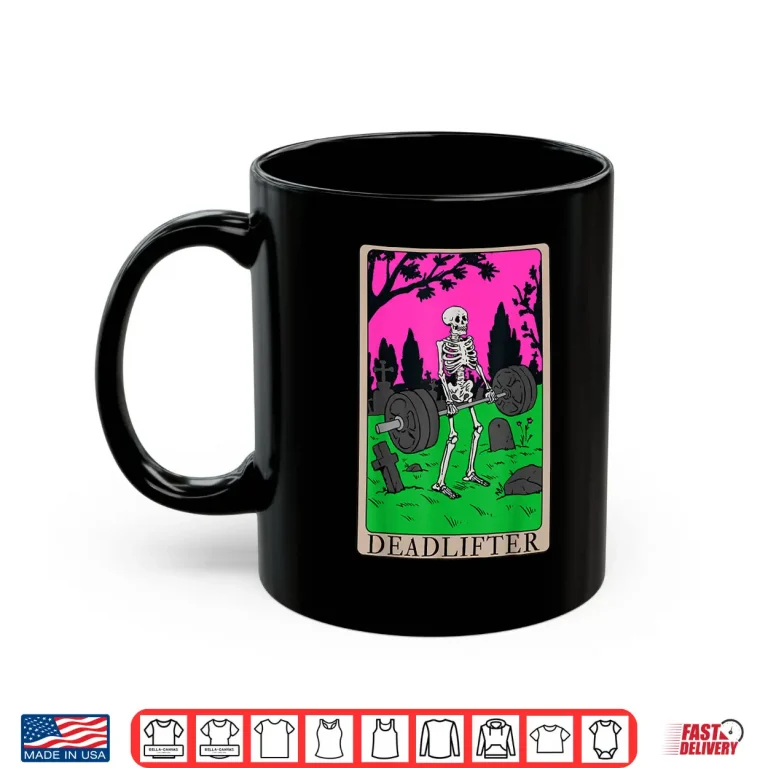 Mug Tarot Card Deadlifts Gym Workout Occult Reader Humor Funny Shirt