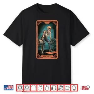 Tarot Skeleton Card Deadlifts Powerlifting Weightlifting Gym Shirt