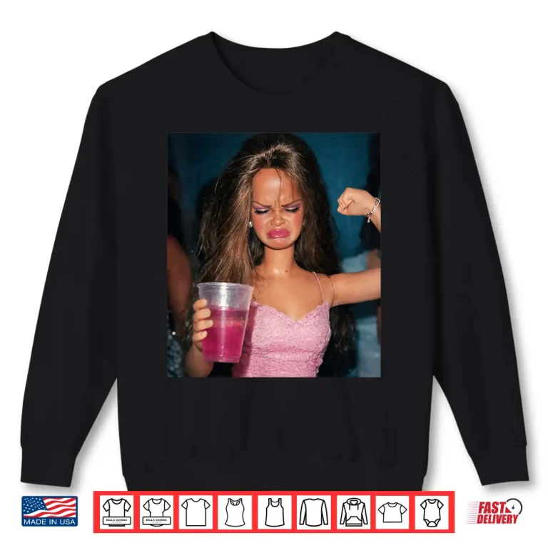 Sweatshirt Doll Face Sarcastic Doll Girl Party Drinking Doll Meme Shirt