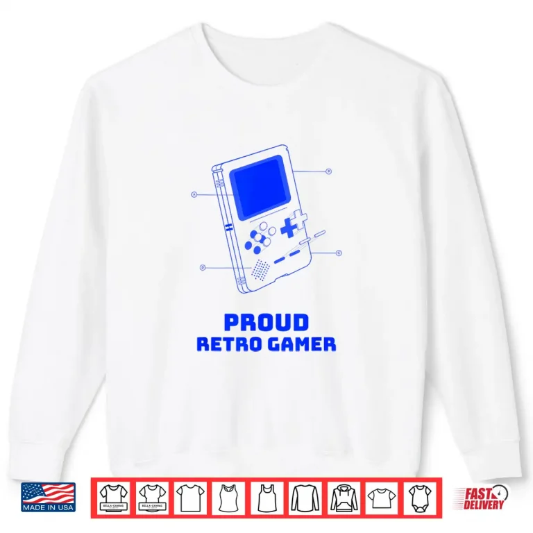 Sweatshirt Proud Retro Gamer Deconstructed Handheld Console Shirt