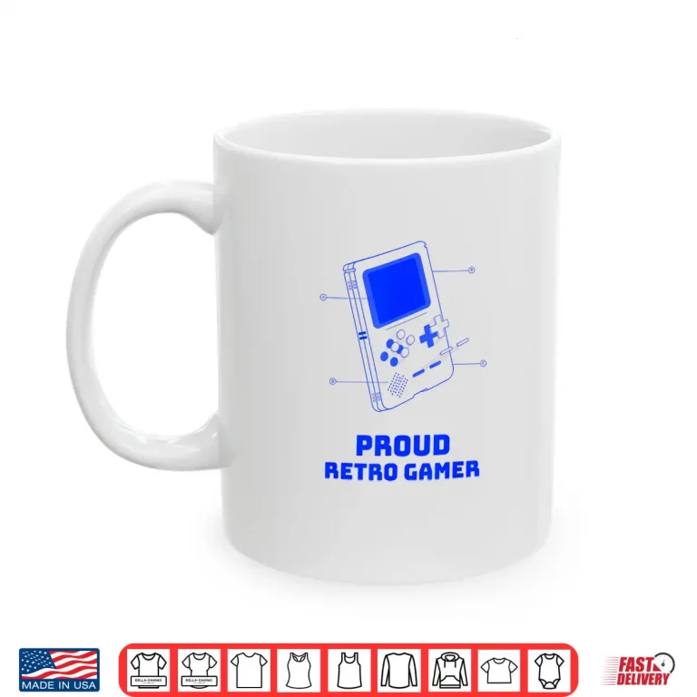 Mug Proud Retro Gamer Deconstructed Handheld Console Shirt